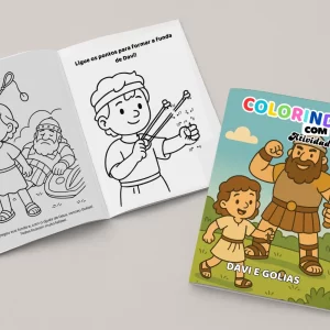 Revistinha Colorindo com Atividades - Davi e Golias