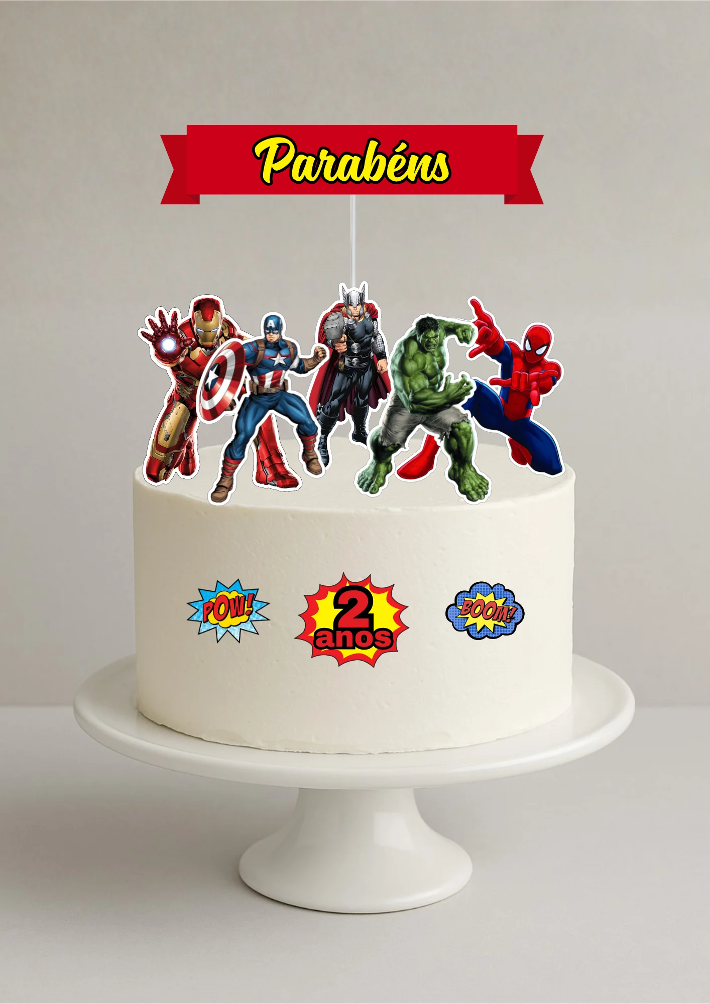 Topo de bolo - Vingadores